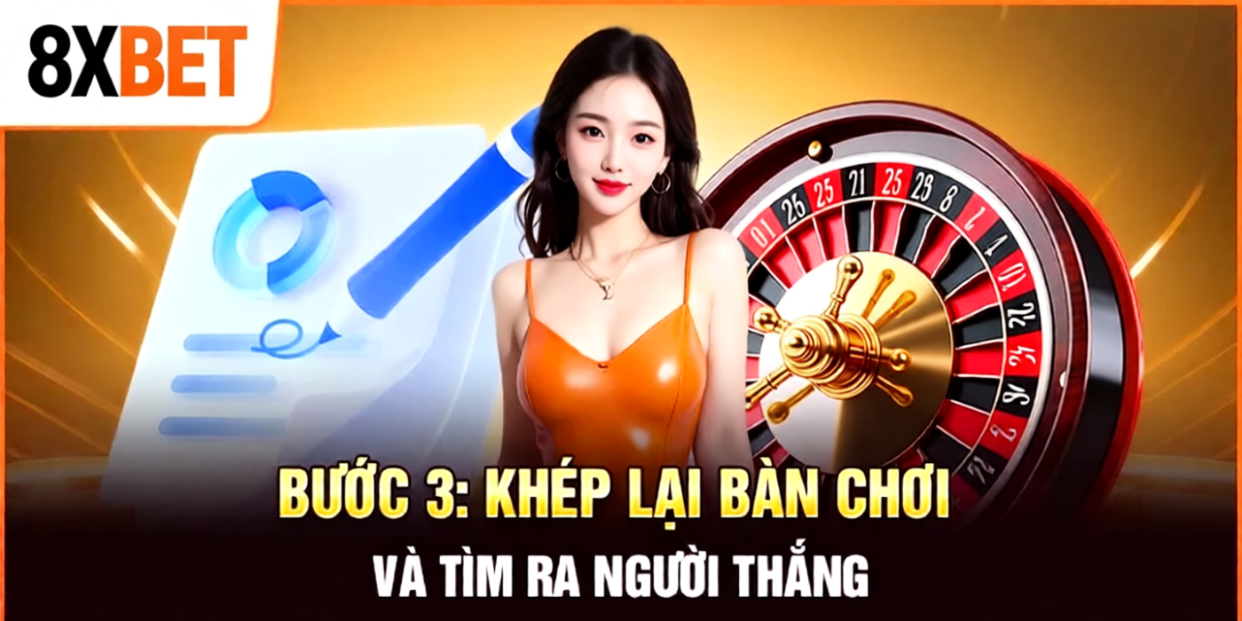 Bước 3: Khép lại bàn chơi và tìm ra người thắng